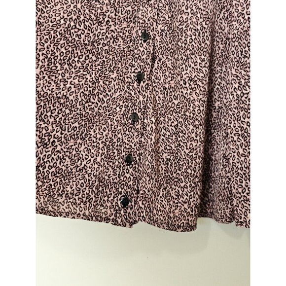 Urban Outfitters Women's Mini Skirt Size XS Pink Animal Print A-Line Mini Skirt - Picture 5 of 10